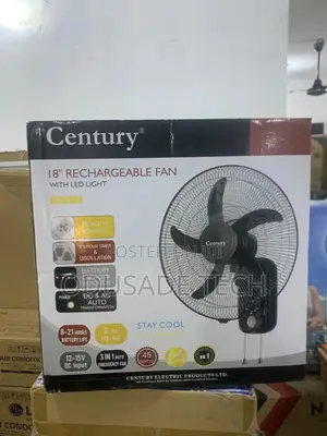 Easy Charge Century 18" Rechargeable Wall Fan FRCB 45