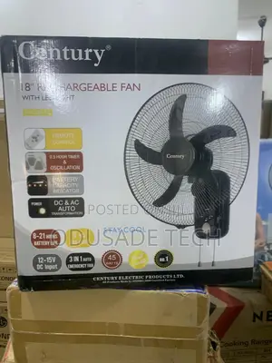 Convenience Century 18" Rechargeable Wall Fan FRCB 45