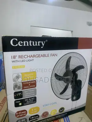 Gust Century 18" Rechargeable Wall Fan FRCB 45