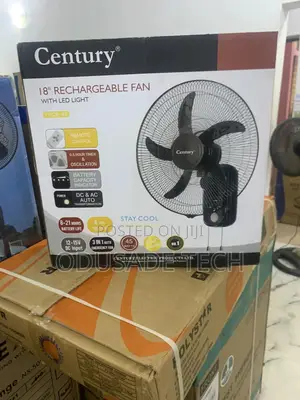 Compact Cool Century 18" Rechargeable Wall Fan FRCB 45