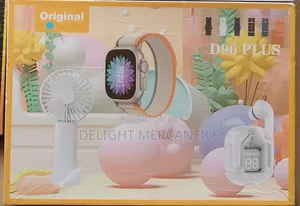 D96 Plus Smart Watch With Hand Fan and Airdrop Set