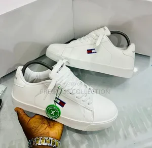Unisex Tommy Hilfiger White Lace Up Shoes