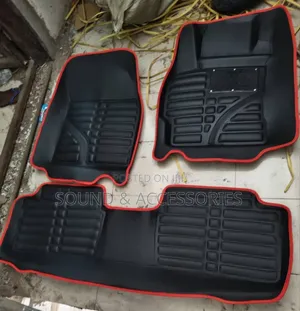 Toyota Camry Black With Red Lip 3d Customised Floor Mat