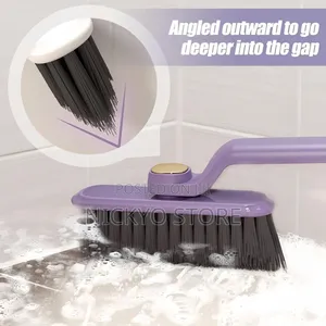 Rotating Crevice Cleaning Brush With Hard Bristles