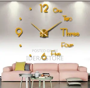 3D WALL CLOCK (Adhesive DIY Acrylic Wall Clock)