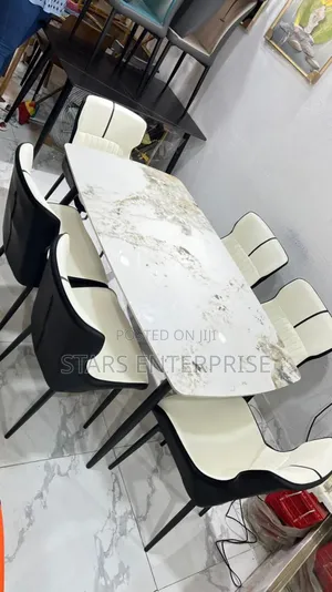 6 Seater Timeless Marble Dinning Set