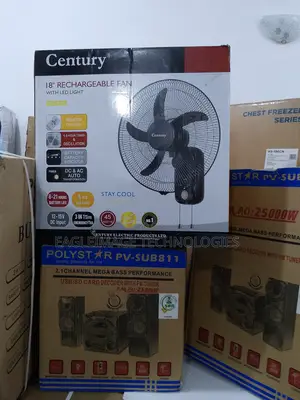 Airy 18'' Century Rechargeable Fan(Frcb-45)With LED Light