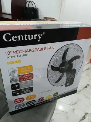 Top Pick=18inches Century Rechargeable Fan
