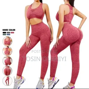 High Waist Yoga Leggings And Sport Bra Set