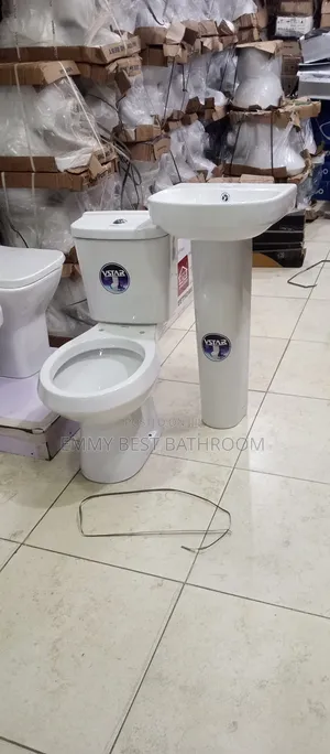Simple WC Set With the Wash Hand Basin
