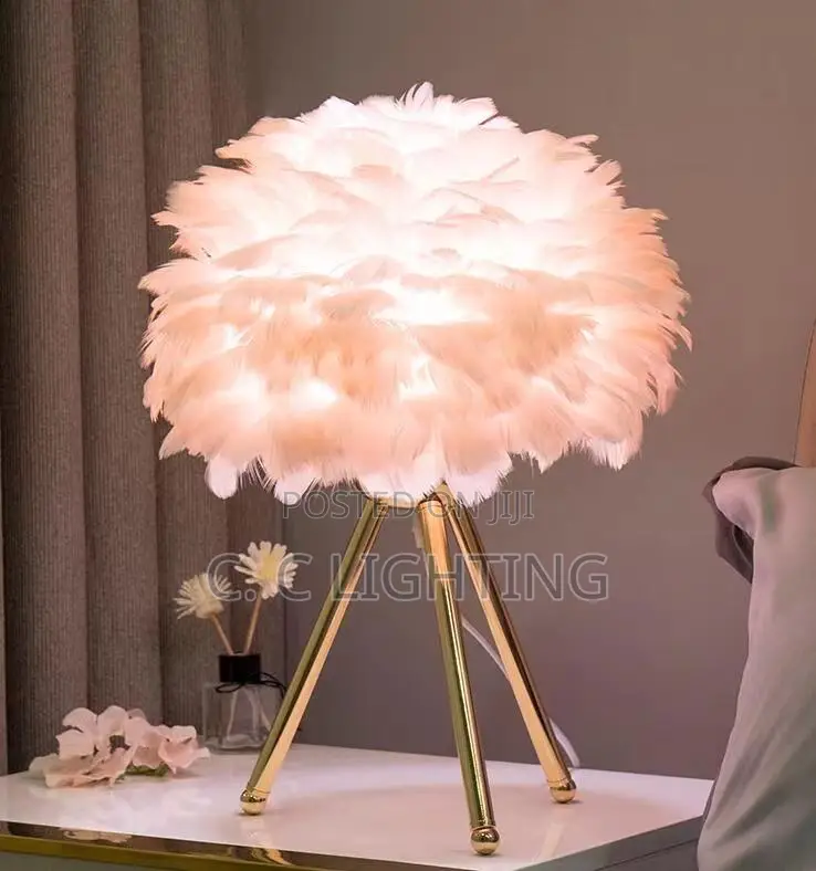 Table Feather Lamps
