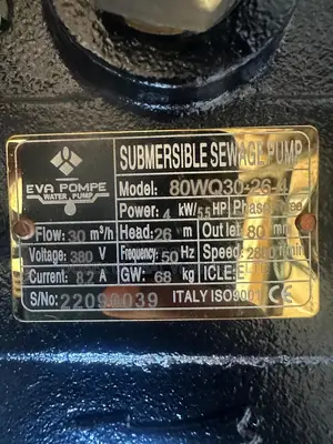 5.5hp Sewage Pump