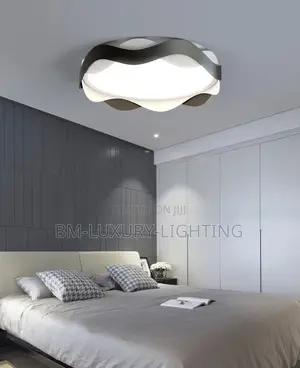 Modern Led Chandeliers Round Ceiling Lamp Black/White Color