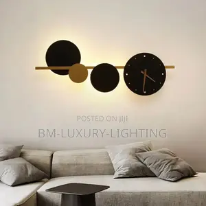 Led Wall Art Indoor Clock Designed Light