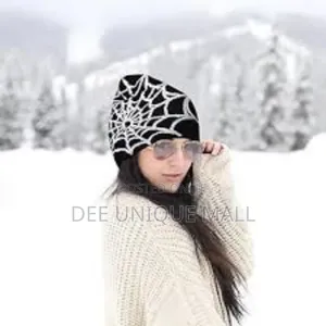 Spider Web Pattern Wool Acrylic Knitted Hat Spider Beanie