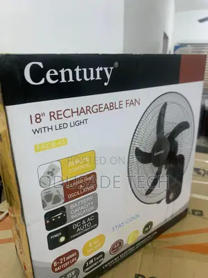 Powersurge Century 18" Rechargeable Wall Fan FRCB 45