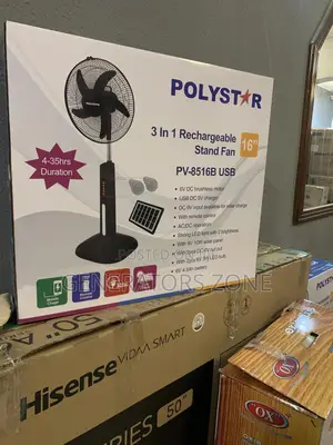 Polystar 3 in 1 16 Inches Rechargeable Standing Fan