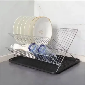 Household X Foldable Dish Rack Double Kitchen Large Drainer