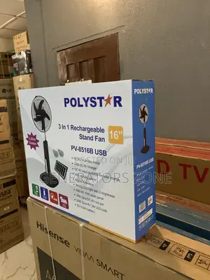 USB Charging Polystar 16" Stand Fan/ 3 in 1 Rechargeable