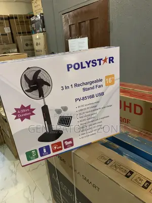 Quiet Operation Polystar 3-1 Rechargeable Stand Fan/Pv-8516b