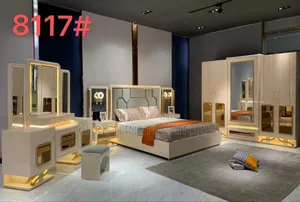 Quality Set of Bedframe, Mirror Console and Two Drawers