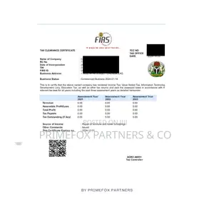 Tax Clearance Certificate (Tcc)
