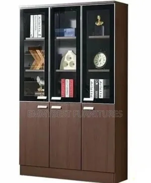 Standard Quality Office Bookshelf, 3 Doors.