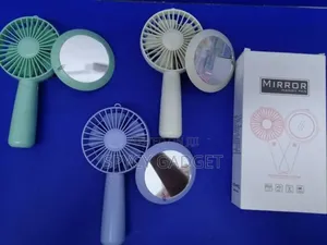 Rechargeable Handy Fan With Magnetic Make Up Mirror
