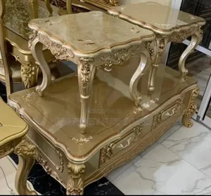 Classic Royal Center Table With Two Stools.