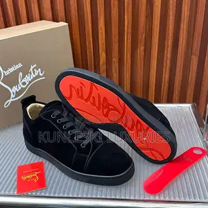 Original Christian Louboutin JNR Black Sneakers