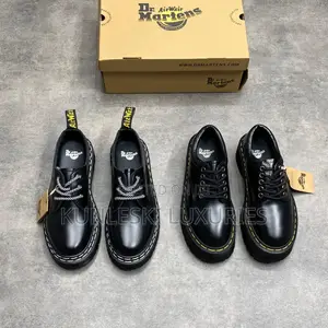 Original Dr Marten Black Leather Shoes Collections