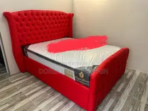 Luxurious Upholstered Bed Frame With Button-tufted Headboard