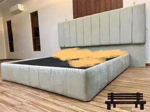 King Sized Elegant Upholstered Bed Frame