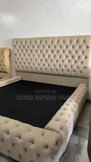 Sturdy Upholstered Bed Frame With Soft Foam Interior