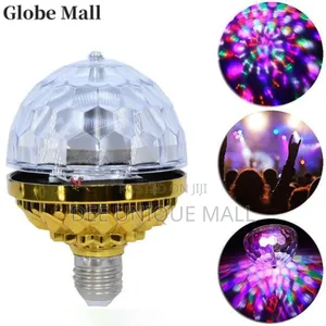 Rotating LED Magic Ball Screw Bulb Disco Bedroom Bulb