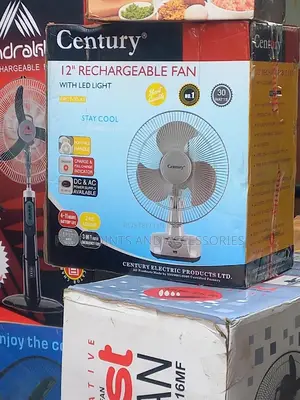 12 "Century Table Top Rechargeable Fan