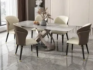 Classic Luxury Standard, Dinning Set 6 Seaters,Marble Top.
