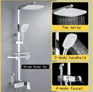 Chrome Classic Piano Shower Sets With Pressure Spray