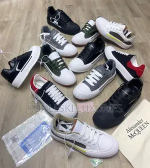 Original Alexander McQueen Mens Leather Sneakers Collections