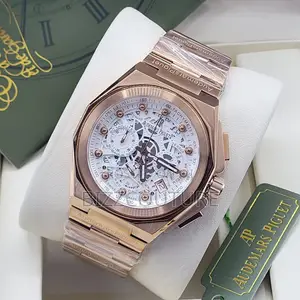 Original Audemars Piquet Chronograph Rose Gold Chain Watch