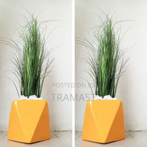 Artificial Grass Plant Potted With Galaxy Fiberglass Vase |