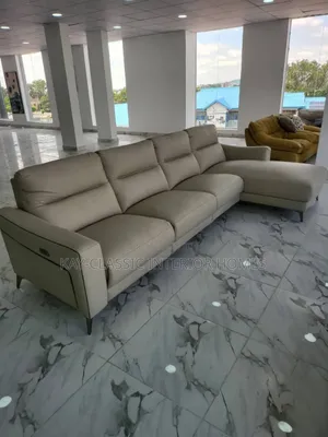 L Shape Italian Leather Sofa