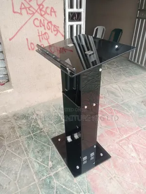 Black Quality Glass Pulpit