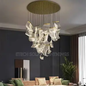 Post Modern Led Living Room Staircase Dropping Chandelier