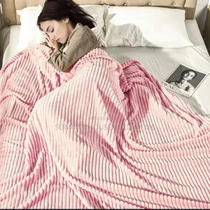 Fluffy Throw Blanket . (Fit 6by6 Bed in Size: 200x240cm)