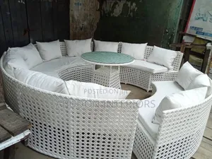 White Relaxing Chairs and Table