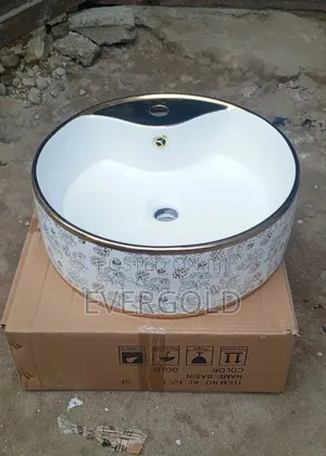 Counter Top Basin Gold Flower Available
