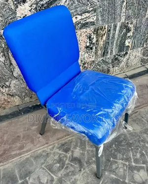 Church Chair in Blue Fabrics