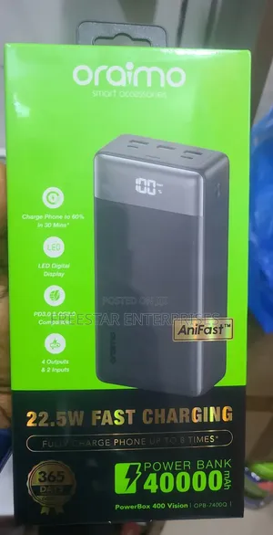 Oraimo 40000mah Power Bank. Oraimo 40000 Mah Power Bank.