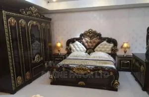Imported Bedframe, Wardrobe,2 Side Drawer and Mirror